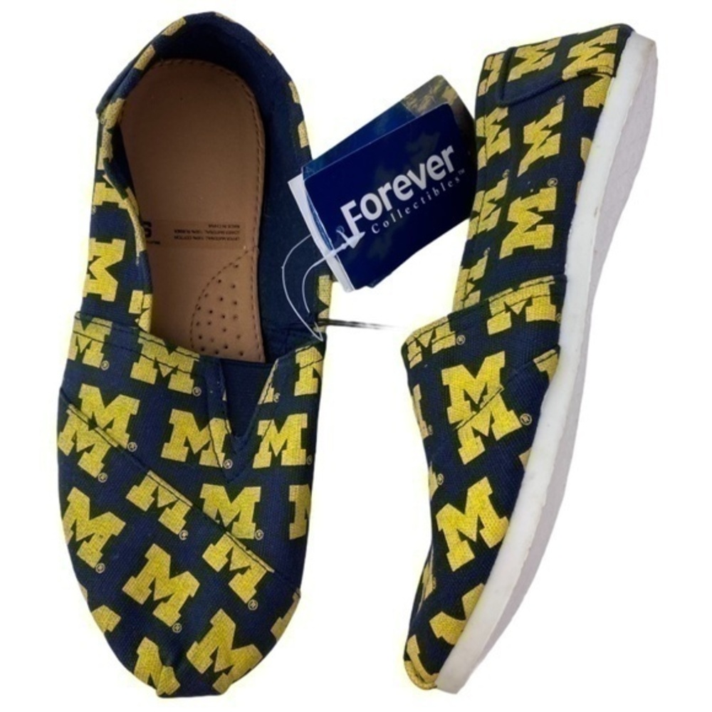 Forever Collectibles‎ Shoes University of Michigan College Wolverines Slip On